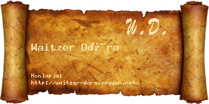 Waitzer Dóra névjegykártya