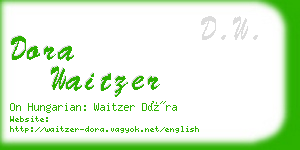dora waitzer business card